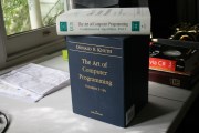 Photo of the boxed set of Knuth's four volumes
